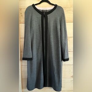 St. John Gray and Black Knit Cardigan